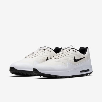 Nike Air Max 1 G - Férfi Golf Cipő - Fehér/Fekete